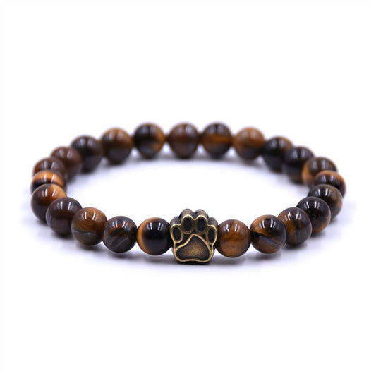 Free Tiger Eye Paw Bracelet — Gold