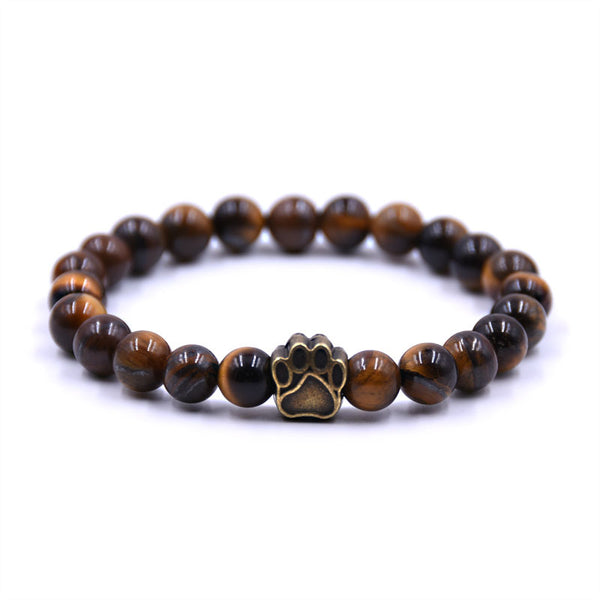 Free Tiger Eye Paw Bracelet — Gold