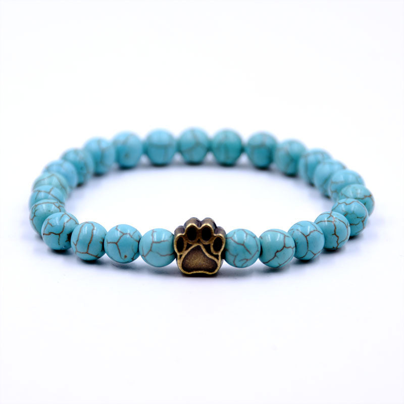 Free Turquoise Paw Bracelet — Gold