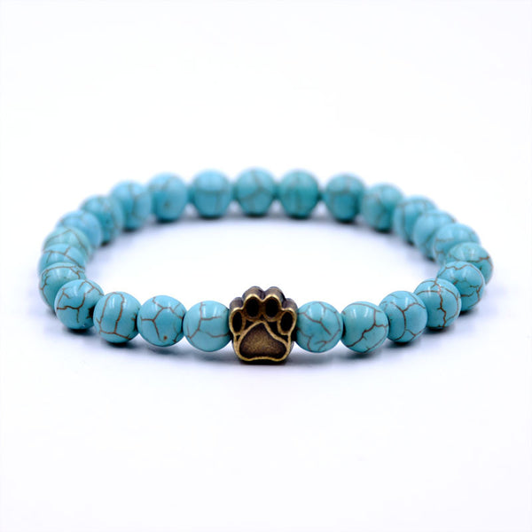 Free Turquoise Paw Bracelet — Gold