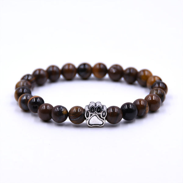 Free Tiger Eye Paw Bracelet — Silver